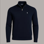 Suéter de algodão com quarter zipper - Ralph Lauren