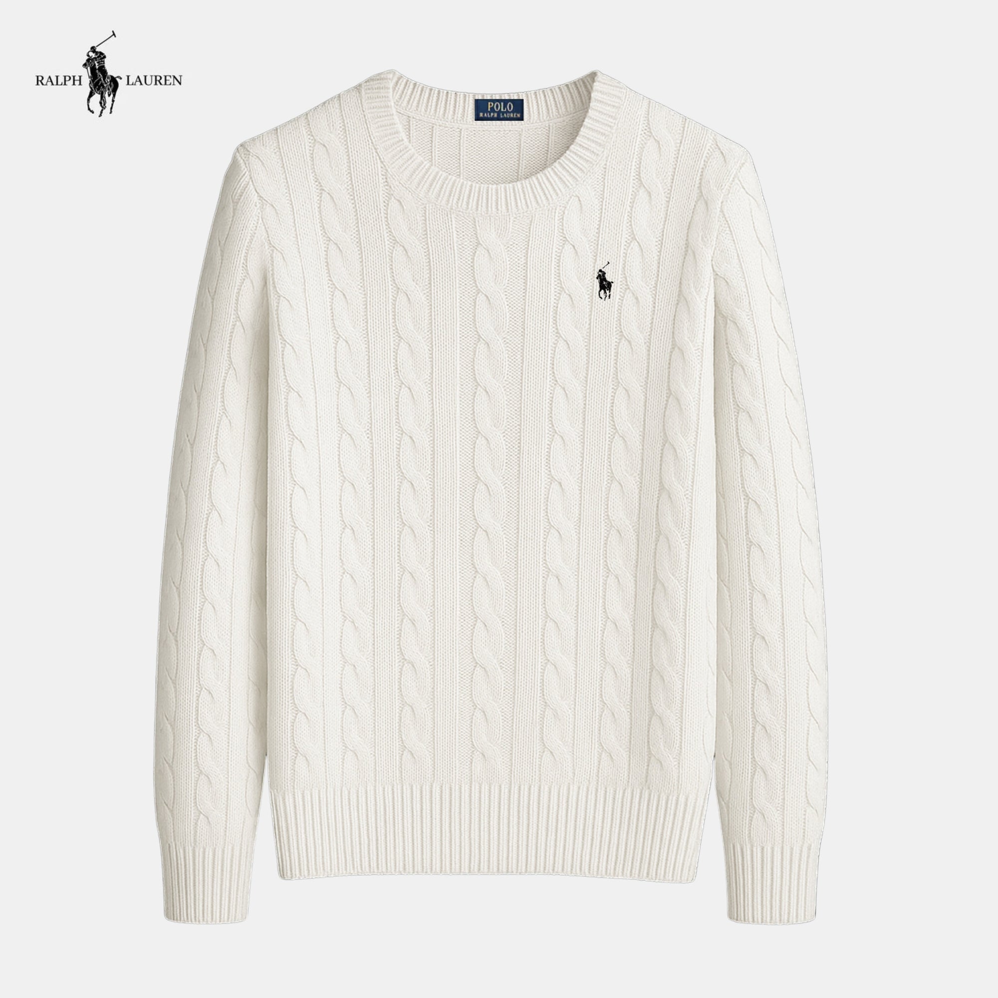 Suéter de malha de algodão trançado - Ralph Lauren - Original