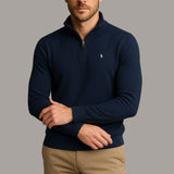 Suéter de algodão com quarter zipper - Ralph Lauren