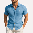 Camisa manga curta de linho puro - Ralph Lauren - Original