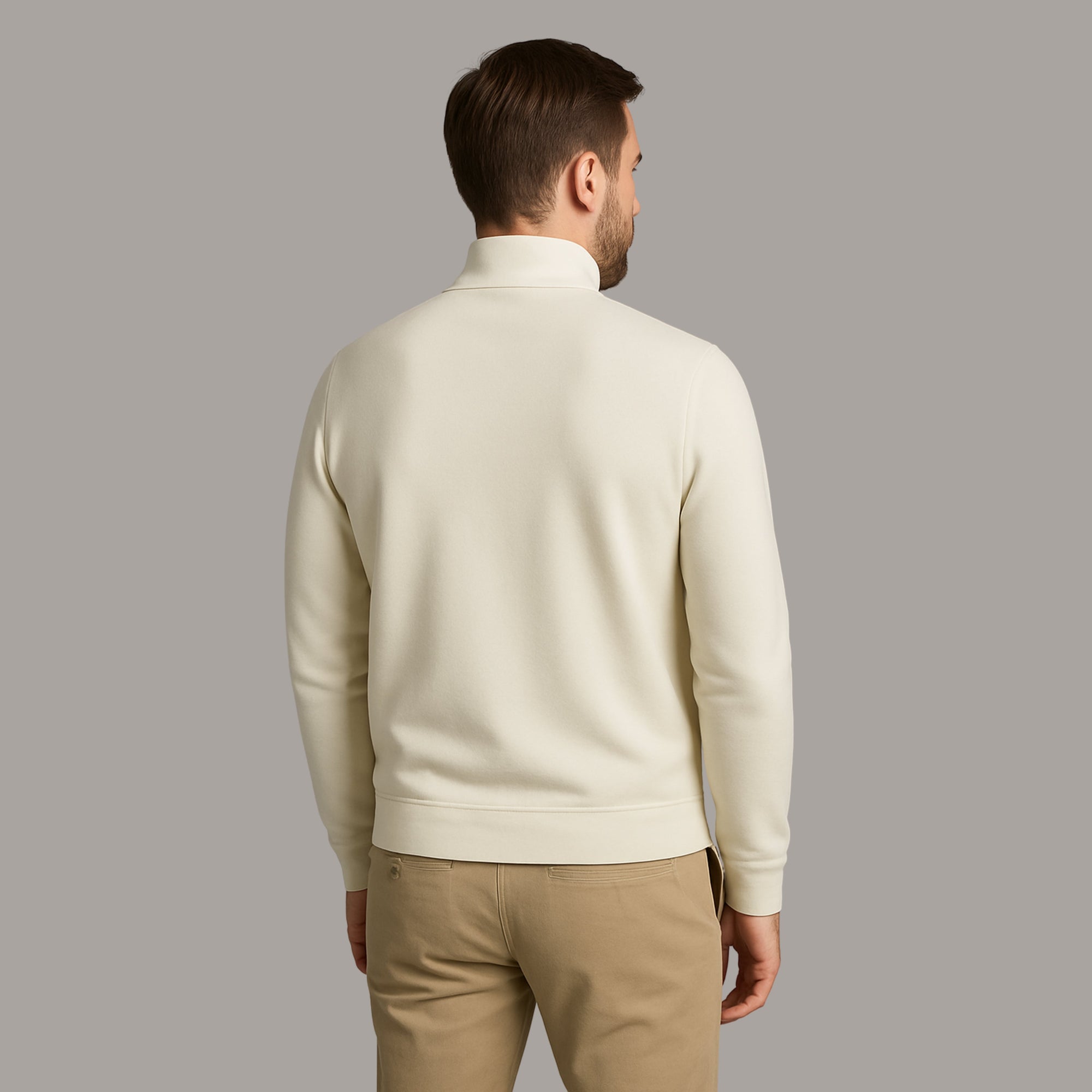 Suéter de algodão com quarter zipper - Ralph Lauren